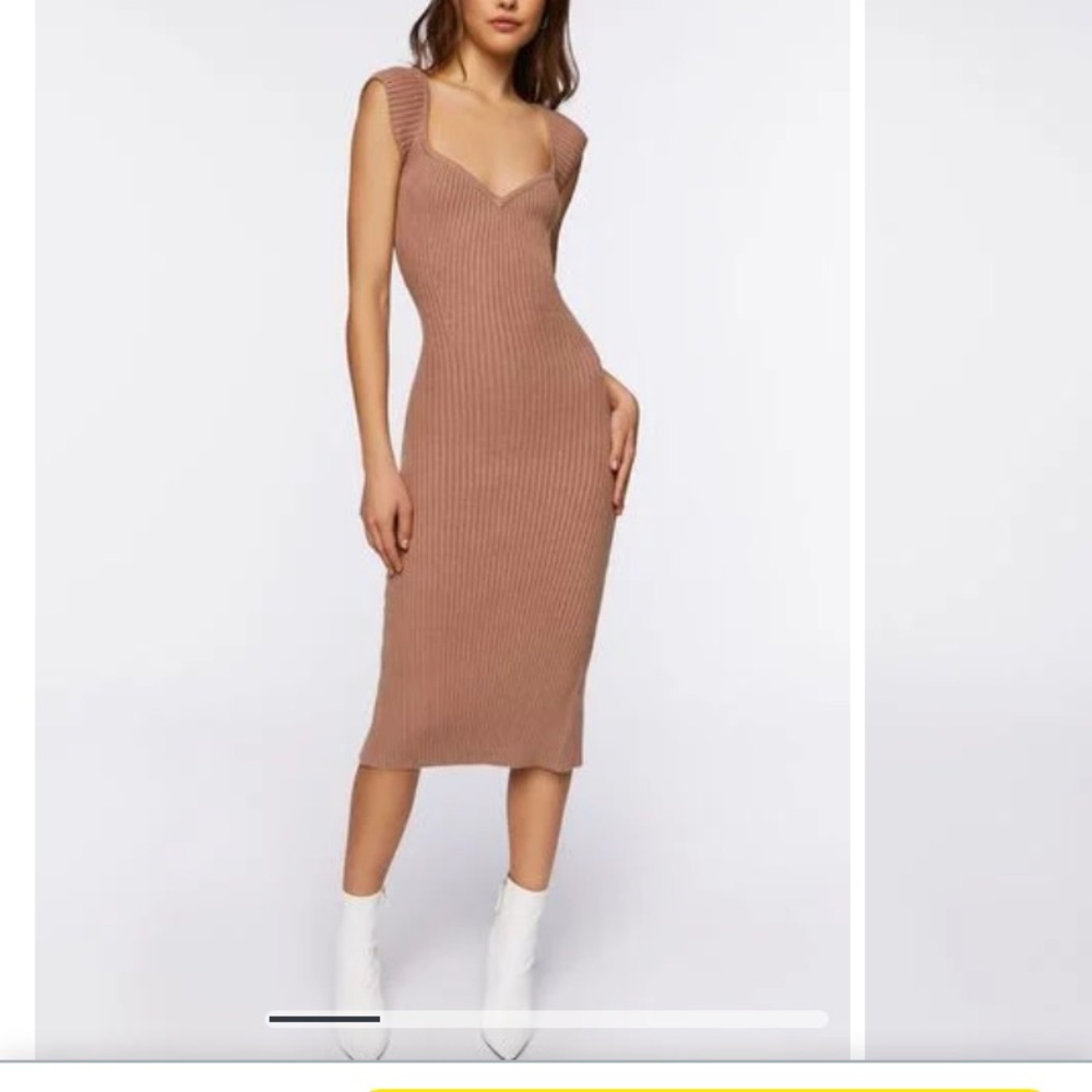 Knit sweater sculpt midi dress